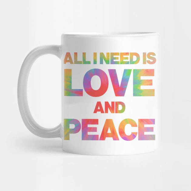 All you need is love and peace tie dye by NYXFN